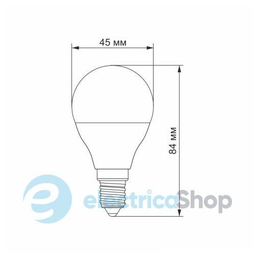 Світлодіодна лампа VIDEX G45e 3.5W E14 3000K