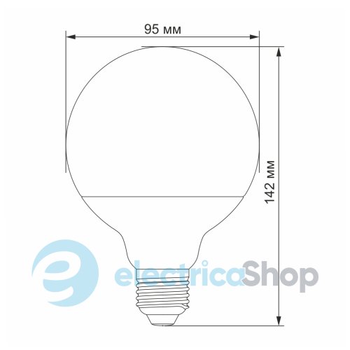 Світлодіодна лампа VIDEX G95e 15W E27 3000K