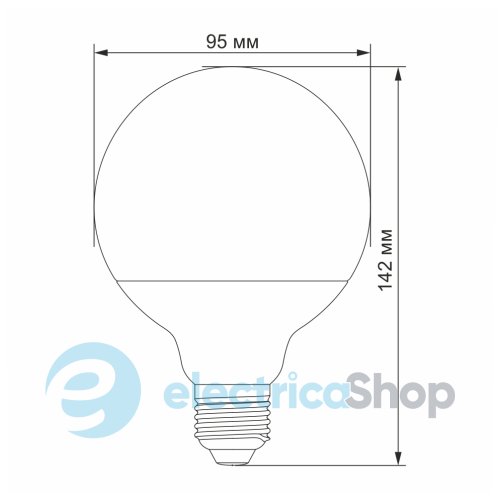 Светодиодная лампа VIDEX G95e 15W E27 4100K (24865)