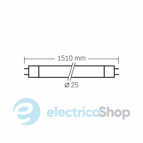 Светодиодная лампа VIDEX T8 24W 1.5M 6000K 185-265V матова (27574)