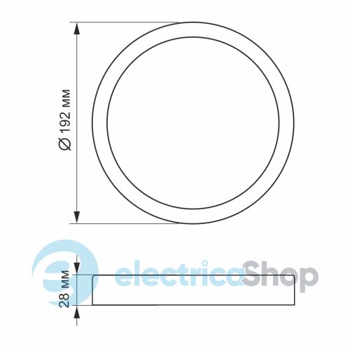LED Светильник круглый накладной VIDEX 18W 5000K Black