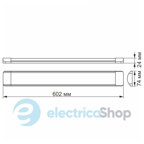 Лінійний світильник VIDEX 18W 0,6М 5000K LED