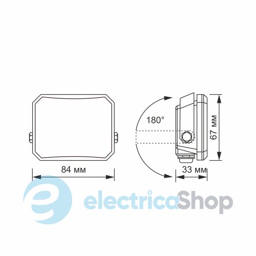 LED прожектор VIDEX F3 10W 5000K 220V Black VLE-F3-0105B