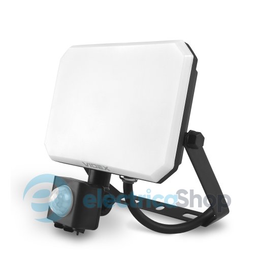 LED прожектор VIDEX F3 30W 5000K з датчиком руху 220V Black VLE-F3-0305B-S