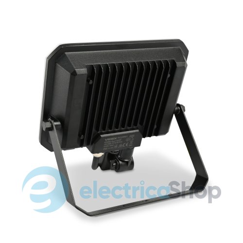 LED прожектор VIDEX F3 50W 5000K з датчиком руху 220V Black VLE-F3-0505B-S