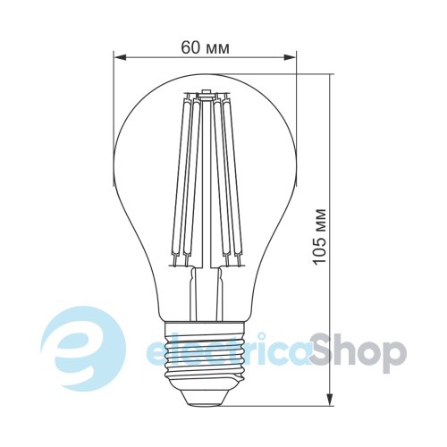 Светодиодная лампа TITANUM Filament A60 7W E27 2200K бронза