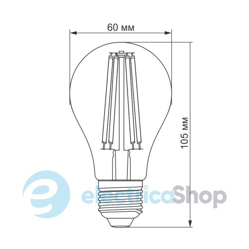 Світлодіодна лампа TITANUM Filament A60 7W E27 4100K