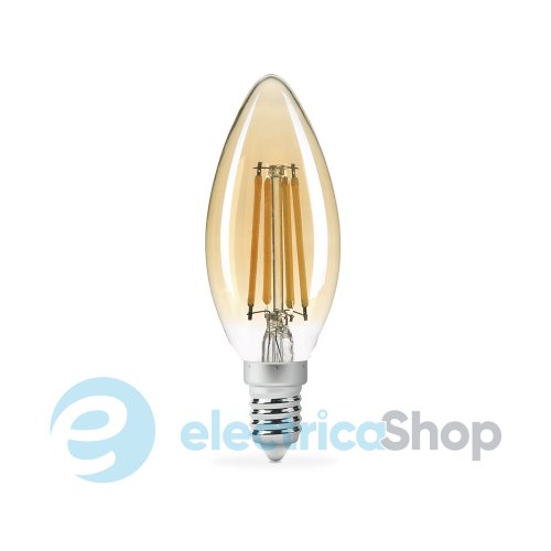 Светодиодная лампа TITANUM Filament C37 4W E14 2200K бронза