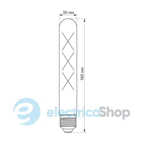Светодиодная лампа TITANUM Filament T30 6W E27 2200K бронза