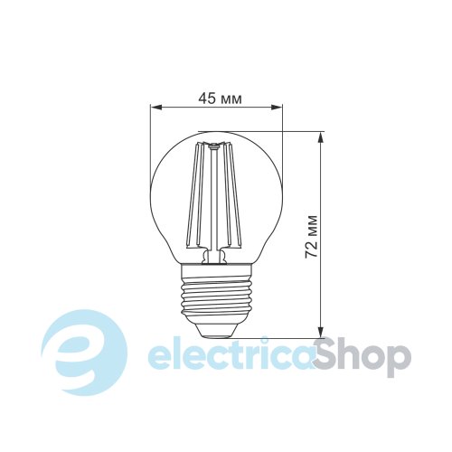 Светодиодная лампа TITANUM Filament G45 4W E27 2200K бронза