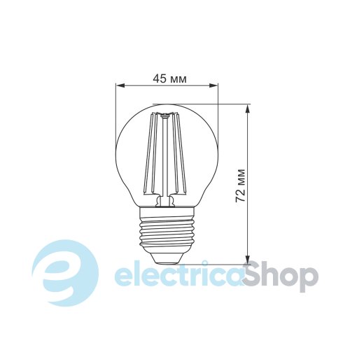 Светодиодная лампа TITANUM Filament G45 4W E27 4100K