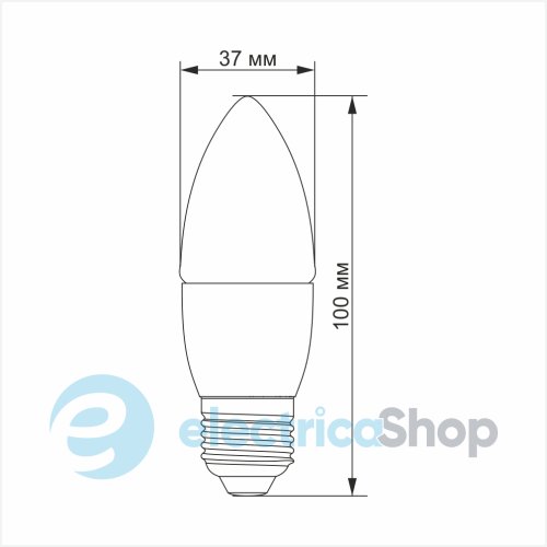 Светодиодная лампа TITANUM C37 6W E27 4100K
