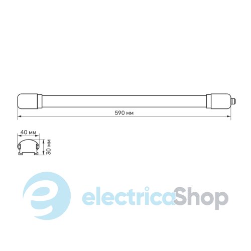 LED светильник IP65 линейный TITANUM 18W 0.6М 6500K