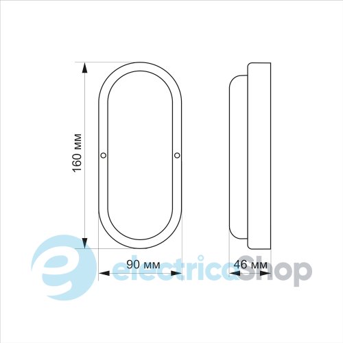 LED світильник вологозахищений овальний TITANUM 12W 6500K TL-BHO-126 (26596)
