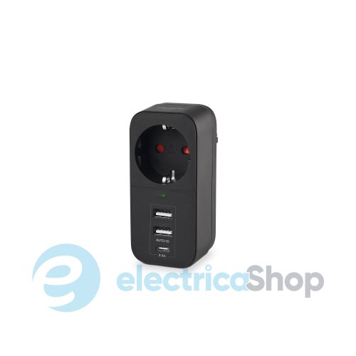 Мережевий адаптер VIDEX ONCORD з/з 1п 2.4A 2USB+USB-C Black (27698)