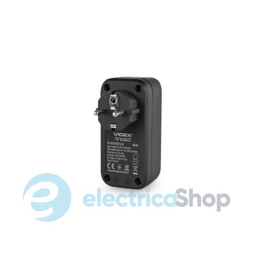 Мережевий адаптер VIDEX ONCORD з/з 1п 2.4A 2USB+USB-C Black (27698)