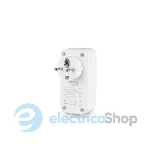 Мережевий адаптер VIDEX ONCORD з/з 1п 2.4A 2USB+USB-C White (27697)