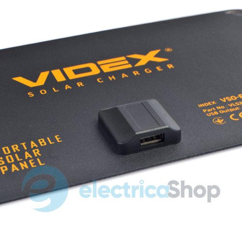 Портативний зарядний пристрій сонячна панель VIDEX VSO-F505U 5W