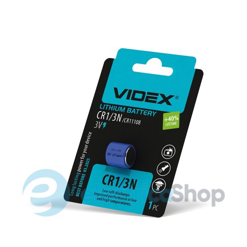 Батарейка литиевая Videx CR1/3N 1шт BLISTER