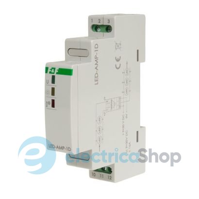 Підсилювач сигналу живлення F&F LED-AMP-1D, для СВІТЛОДІОДНОГО освітлення, монтаж на DIN-рейку