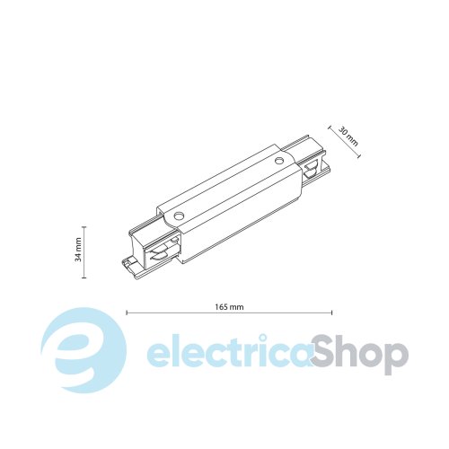 З'єднувач прямий TK-Lighting TRACER CONNECTOR BLACK 4532