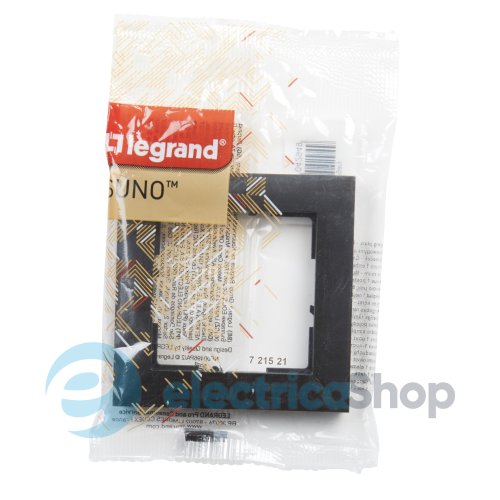 Рамка установочная 1-я Legrand Suno 721521 черный матовый