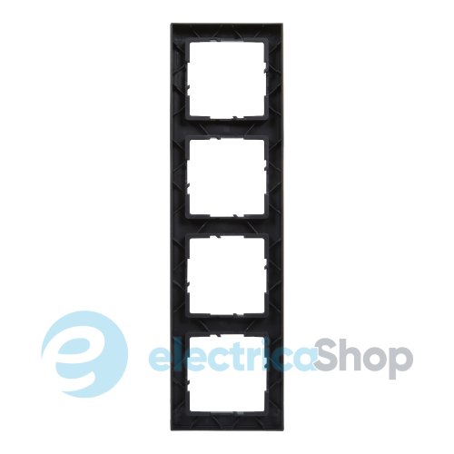 Рамка установочная 4-я Legrand Suno 721524 черный матовый