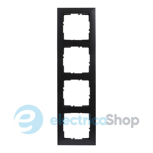 Рамка установочная 4-я Legrand Suno 721524 черный матовый