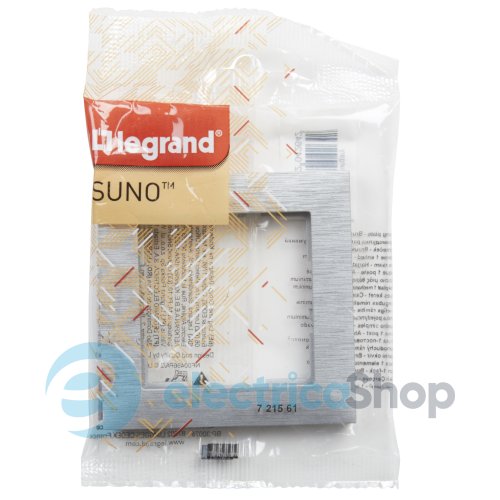 Рамка установочная 1-я Legrand Suno 721561 алюминий матовый
