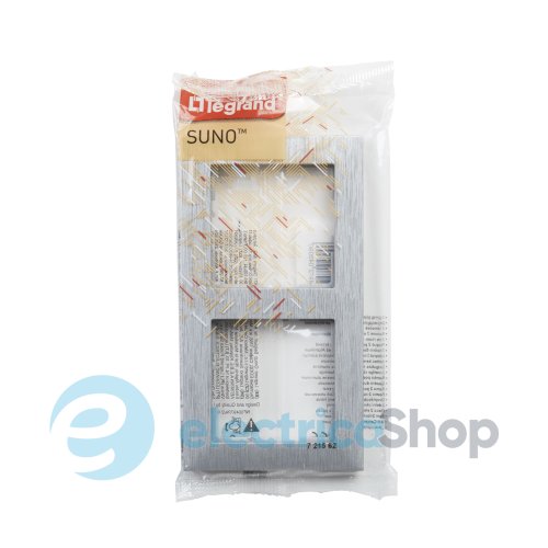 Рамка установочная 2-я Legrand Suno 721562 алюминий матовый