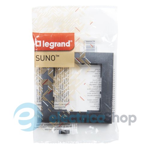 Рамка установочная 1-я Legrand Suno 721551 темно-серая