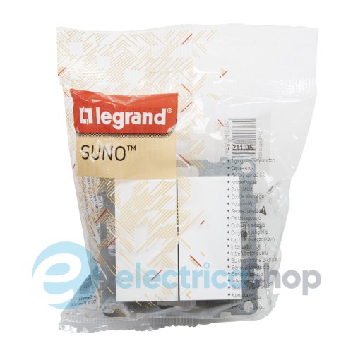 Вимикач 2-кл (пруж.клеми) 10А/250V для серії SUNO Legrand 721105 білий