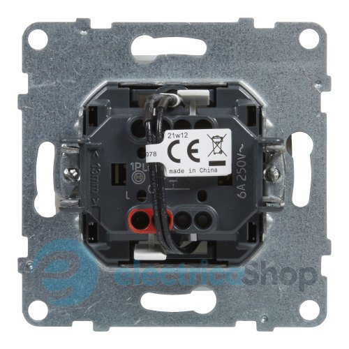 Кнопка 1-кл с держателем этикеткиы 6A/250V для серии SUNO Legrand 721110 белый