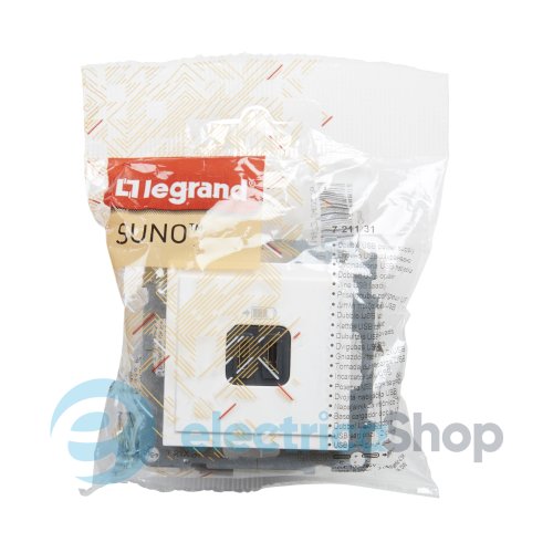 Розетка для зарядки USB С+C 15Вт/5V для серии SUNO Legrand 721131 белый
