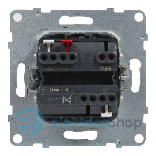 Выключатель жалюзи 3-позиционный 6A/250V для серии SUNO Legrand 721139 белый