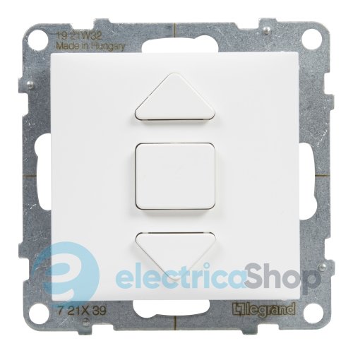 Выключатель жалюзи 3-позиционный 6A/250V для серии SUNO Legrand 721139 белый