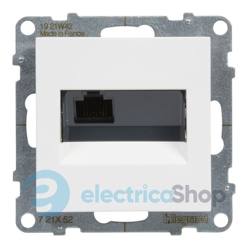 Розетка компьютерная 1-я RJ45 CAT6/UTP для серии SUNO Legrand 721152 белый