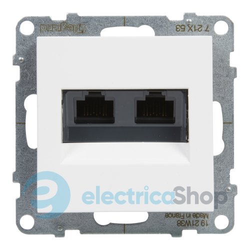 Розетка компьютерная 2-я RJ45 CAT6/UTP для серии SUNO Legrand 721153 белый