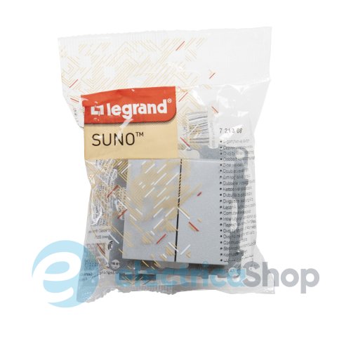 Переключатель 2-кл (пружин.клеммы) 10А/250V для серии SUNO Legrand 721308 алюминий