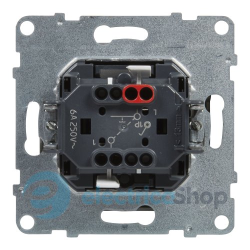 Кнопка 1-кл (пружин.клеммы) 6A/250V для серии SUNO Legrand 721309 алюминий