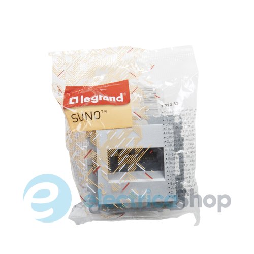 Розетка компьютерная 2-я RJ45 CAT6/UTP для серии SUNO Legrand 721353 алюминий