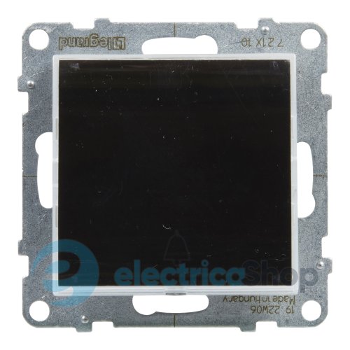 Кнопка 1-кл с держателем этикеткиы 6A/250V для серии SUNO Legrand 721410 черный