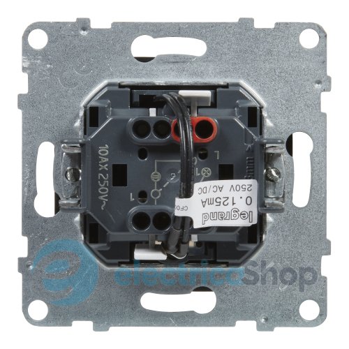 Выключатель 1-кл с подсв. (пружин.клеммы) 10А/250V для серии SUNO Legrand 721411 черный