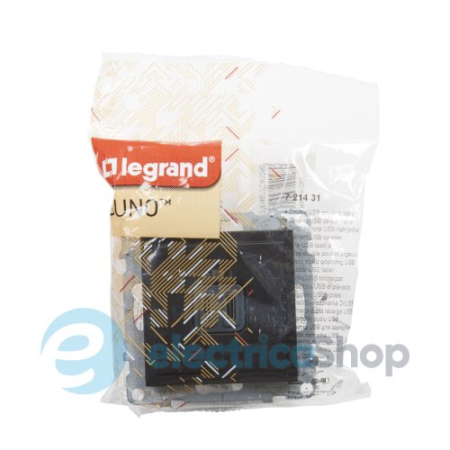 Розетка для зарядки USB С+C 15Вт/5V для серии SUNO Legrand 721431 черный