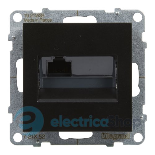 Розетка компьютерная 1-я RJ45 CAT6/UTP для серии SUNO Legrand 721452 черный