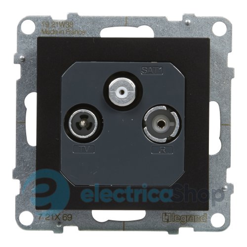 Розетка TV-R-SAT конечная 10dB для серии SUNO Legrand 721469 черный