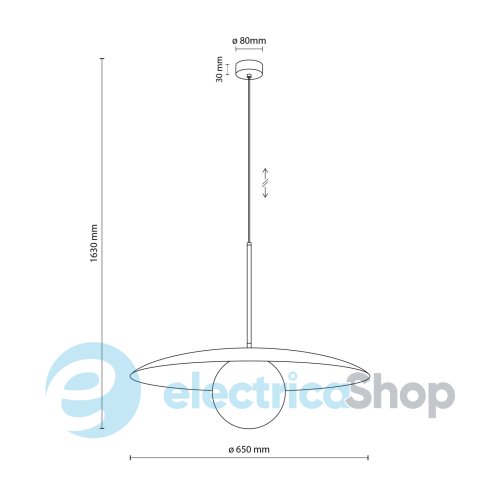 Підвісний світильник TK-Lighting SLATE BLACK GLASS 10637