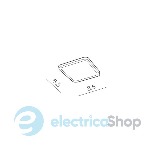 Точковий світильник AZzardo SLIM 9 SQUARE BK 4000K AZ4375