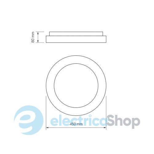 Настінно-стельовий світильник VIDEX EDGE-RC-72W-WHITE VLE-ERC-72W LED (27543)