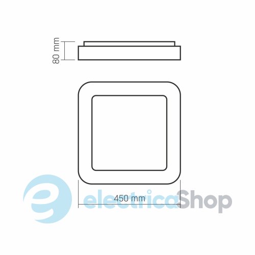 Настінно-стельовий світильник VIDEX EDGE-SC-72W-WHITE VLE-ESC-72W (27664)